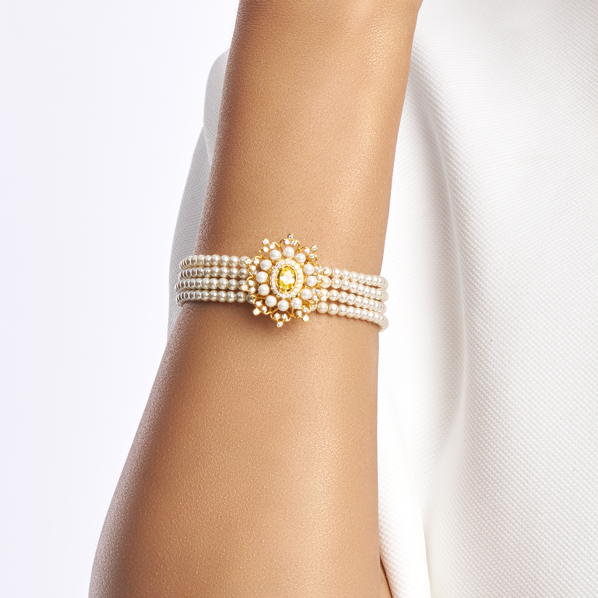 Amrapali One Of A Kind 18k White Gold Pearl & Diamond Mukta Ring | ModeSens